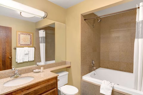 Studio Suite, 1 King Bed, Non Smoking | Bathroom | Eco-friendly toiletries, hair dryer, towels