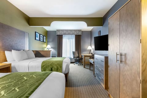 Suite, 2 Queen Beds, Non Smoking | Desk, blackout drapes, iron/ironing board, free WiFi