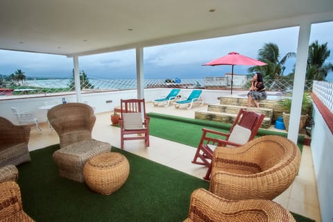 Exclusive Villa, 4 Bedrooms, Jetted Tub, Beachfront | Terrace/patio