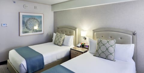 Deluxe Room, 2 Double Beds | Hypo-allergenic bedding, pillowtop beds, in-room safe, desk