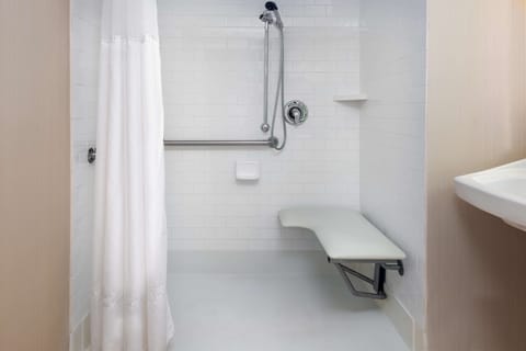 Room, 1 Queen Bed, Accessible (Roll-in Shower) | Bathroom shower