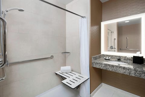 Room, 1 King Bed | Bathroom | Combined shower/tub, eco-friendly toiletries, hair dryer, towels