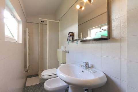 Free toiletries, hair dryer, bidet, towels