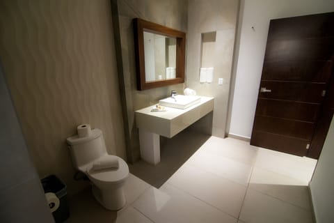 Premium Suite | Bathroom | Shower, hair dryer, towels