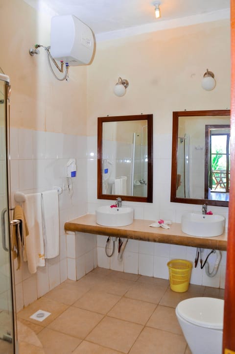 Standard Double Room | Bathroom | Shower, free toiletries, hair dryer, towels