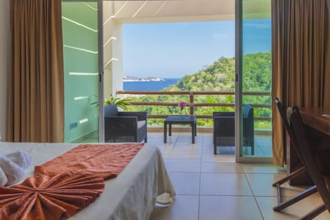 Room, 2 Double Beds, Ocean View | Terrace/patio