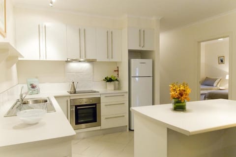 Three Bedroom Bancroft Bay Apartment | Private kitchen | Fridge