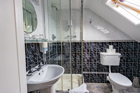 Family Room | Bathroom | Shower, free toiletries, hair dryer, towels