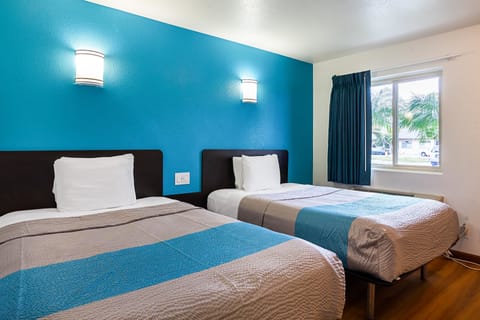 Standard Room, 2 Double Beds, Non Smoking, Refrigerator & Microwave | Desk, blackout drapes, free WiFi, bed sheets