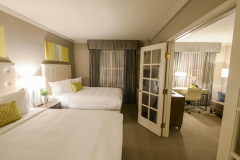 Suite, 2 Queen Beds | Premium bedding, pillowtop beds, in-room safe, desk