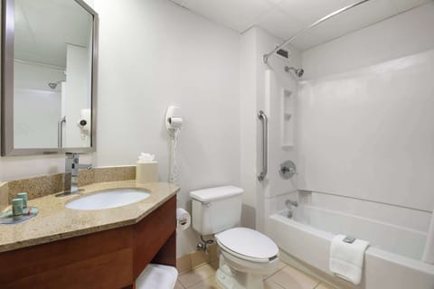 Standard Room, 1 King Bed, Non Smoking (with Sofabed) | Bathroom | Combined shower/tub, eco-friendly toiletries, hair dryer, towels