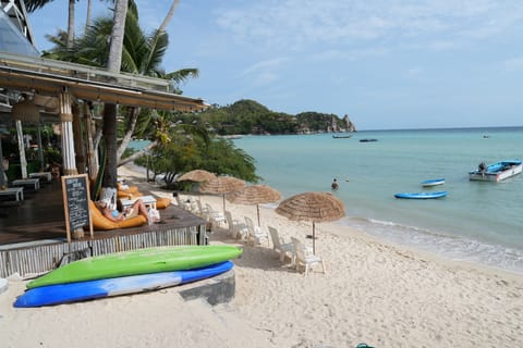 On the beach, beach massages