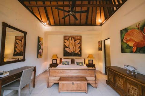 1 Bedroom Suite Villa | Desk, iron/ironing board, bed sheets