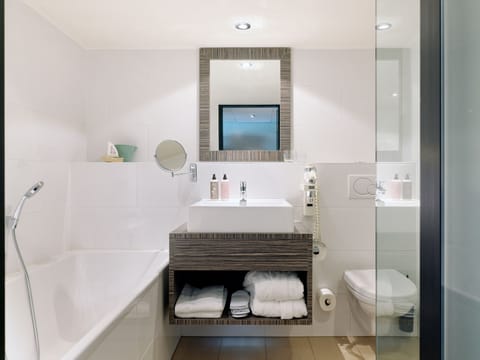 Free toiletries, hair dryer, towels