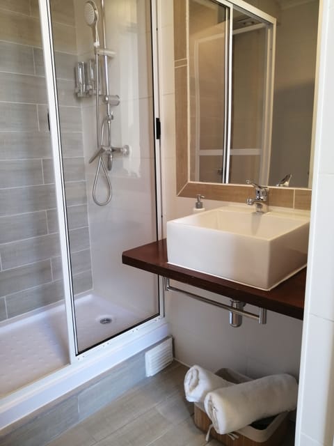 Standard Double Room, City View | Bathroom | Shower, rainfall showerhead, free toiletries, hair dryer