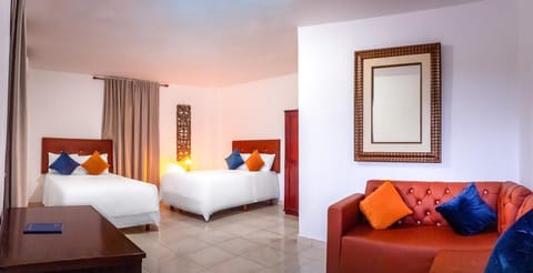 Family Double Room | Premium bedding, down comforters, pillowtop beds, individually furnished