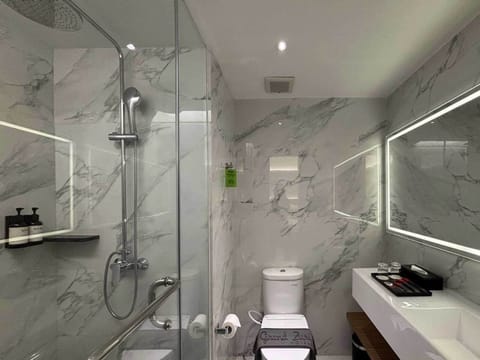 Deluxe Room | Bathroom | Shower, rainfall showerhead, free toiletries, hair dryer