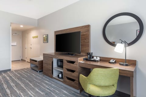 Blackout drapes, iron/ironing board, bed sheets