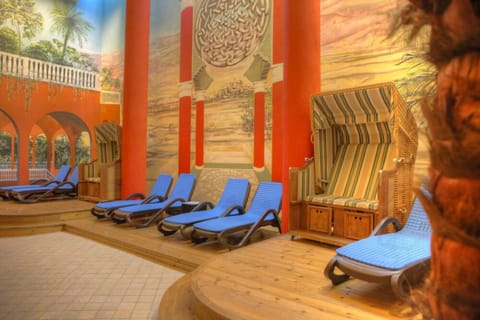 Sauna, steam room, body treatments, hot stone massages