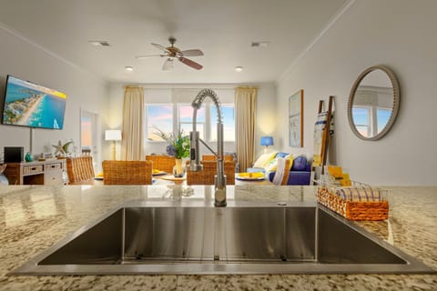 Condo, Multiple Beds, Hot Tub, Ocean View (#D402 - No Pets Allowed) | Private kitchen | Fridge, microwave, oven, stovetop