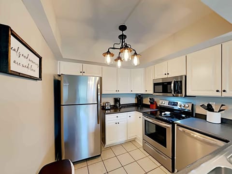 Condo, 1 King Bed with Sofa bed, Balcony, Ocean View (#203 East - No Pets Allowed) | Private kitchen | Fridge, microwave, oven, stovetop