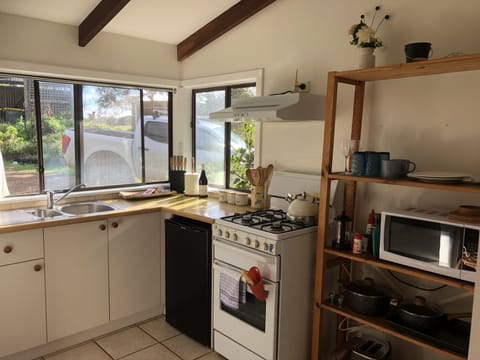 Economy Apartment | Private kitchen | Microwave, oven, stovetop, toaster