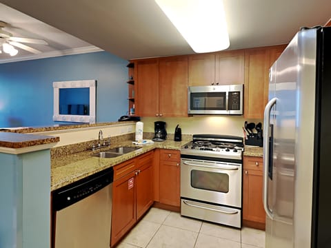 Condo, Multiple Beds, Balcony, Ocean View (#A330 - No Pets Allowed) | Private kitchen | Fridge, microwave, oven, stovetop