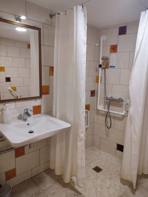 Double room accessible to persons with reduced mobility | Bathroom | Free toiletries, towels