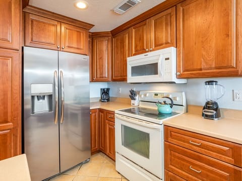 Condo, Multiple Beds, Pool Access, Beach View (235 - No Pets Allowed) | Private kitchen | Fridge, microwave, oven, stovetop