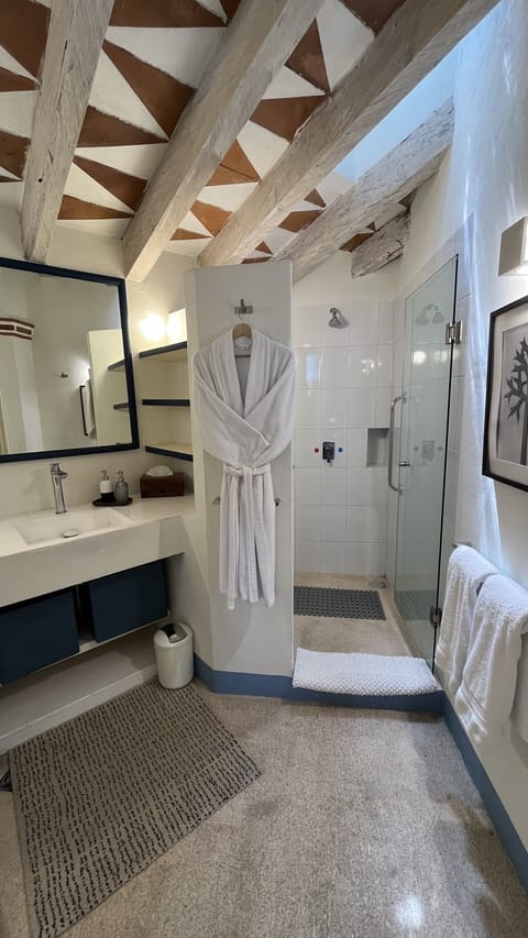 8 Suite Nicolás with jacuzzi and mountain view | Bathroom | Shower, rainfall showerhead, hair dryer, bathrobes