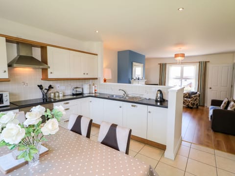 Fridge, dishwasher, electric kettle, toaster