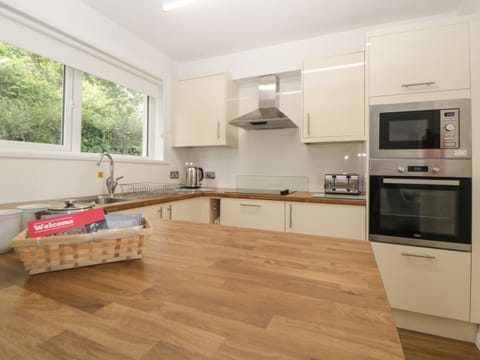 Fridge, electric kettle, cookware/dishes/utensils