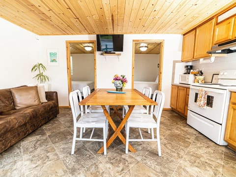 Two Bedroom Cabin with Kitchen | Living area | 32-inch flat-screen TV with cable channels, TV, DVD player