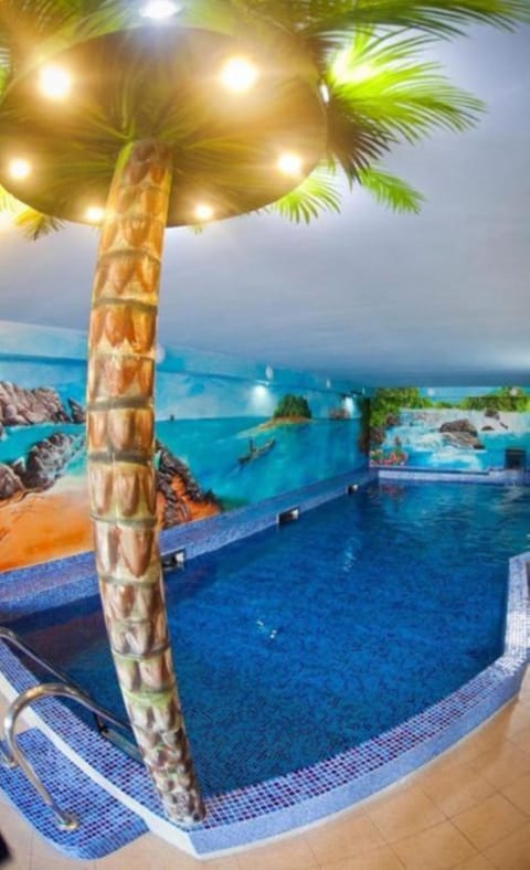 Indoor pool, open 10:00 AM to 9:00 PM, free cabanas, sun loungers