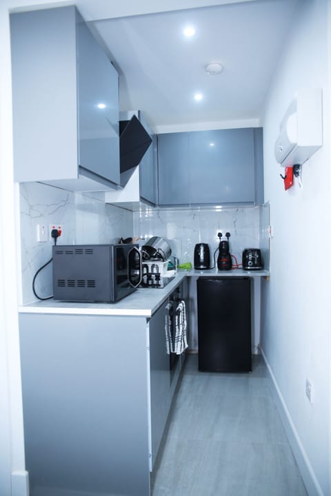 Apartment | Private kitchen | Fridge, microwave, oven, stovetop