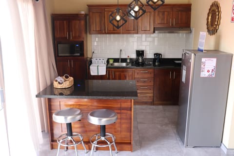 Apartment | Private kitchen | Fridge, microwave, oven, stovetop