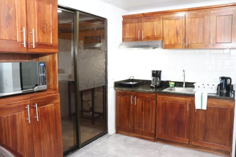 Apartment | Private kitchen | Fridge, microwave, oven, stovetop