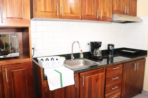 Apartment | Private kitchen | Fridge, microwave, oven, stovetop