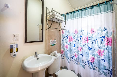 Double Room, 1 King Bed, Poolside | Bathroom | Shower, rainfall showerhead, free toiletries, hair dryer