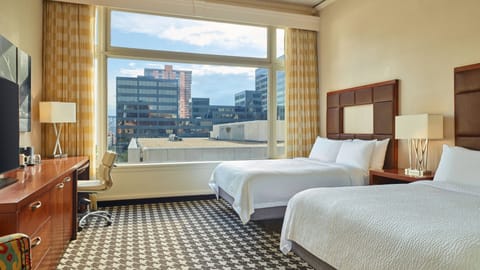 Room, 2 Queen Beds, City View | Egyptian cotton sheets, premium bedding, individually furnished, desk