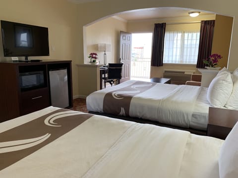 Suite, 2 Queen Beds, Non Smoking | In-room safe, desk, blackout drapes, iron/ironing board