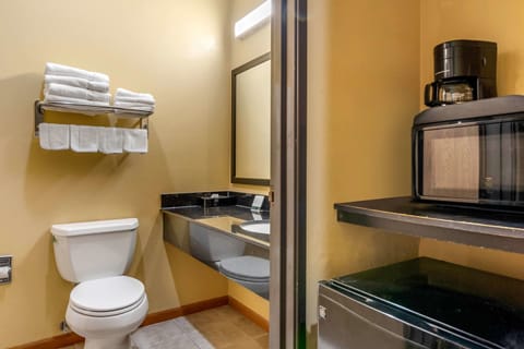 Standard Room, 2 Queen Beds, Non Smoking | Bathroom | Free toiletries, hair dryer, towels