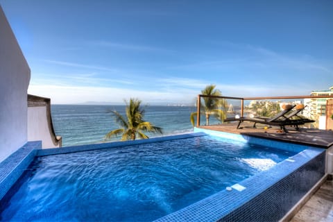 3 bedroom Sky Suite, private pool. | Outdoor pool | Outdoor pool, sun loungers