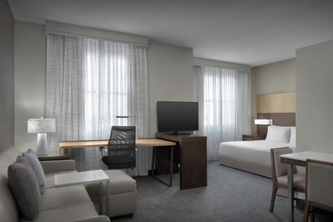 Individually decorated, individually furnished, desk, laptop workspace