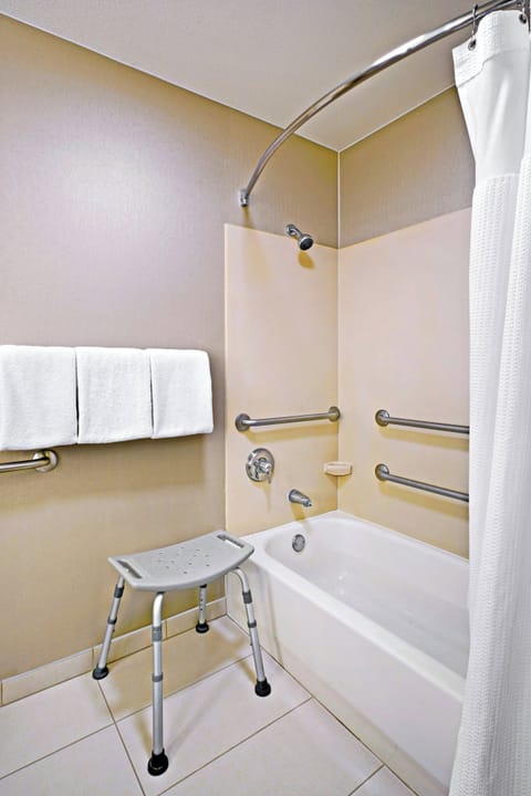 Suite, 1 King Bed with Sofa bed, Non Smoking | Bathroom | Combined shower/tub, hair dryer