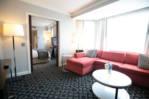 Junior Suite, 1 King Bed with Sofa bed | Premium bedding, down comforters, pillowtop beds, minibar