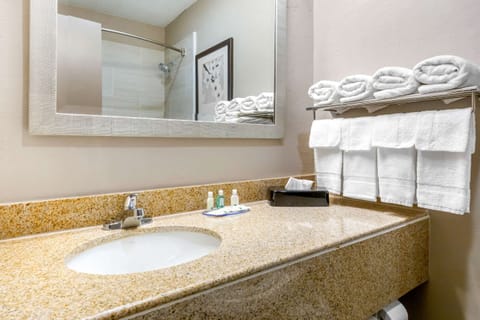 Standard King Non Smoking | Bathroom | Combined shower/tub, free toiletries, hair dryer, towels