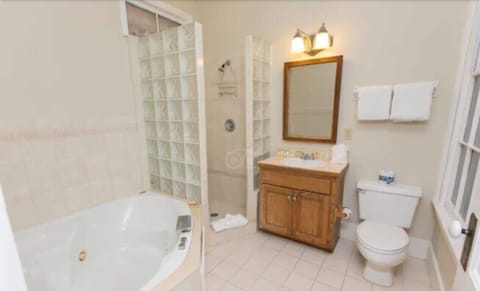 Deluxe Room, 1 Queen Bed | Bathroom amenities | Shower, free toiletries, hair dryer, towels