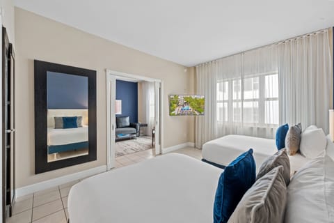 Suite, 2 Double Beds | Premium bedding, in-room safe, individually decorated