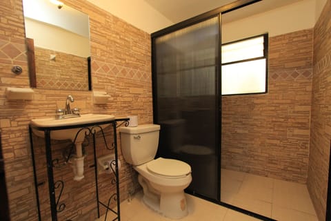 Family Triple Room | Bathroom | Combined shower/tub, towels, soap, shampoo